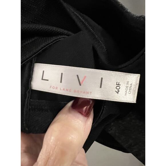 Livi For Lane Bryant Charcoal Gray High Impact Sports Bra Sz 40 F - Picture 3 of 5